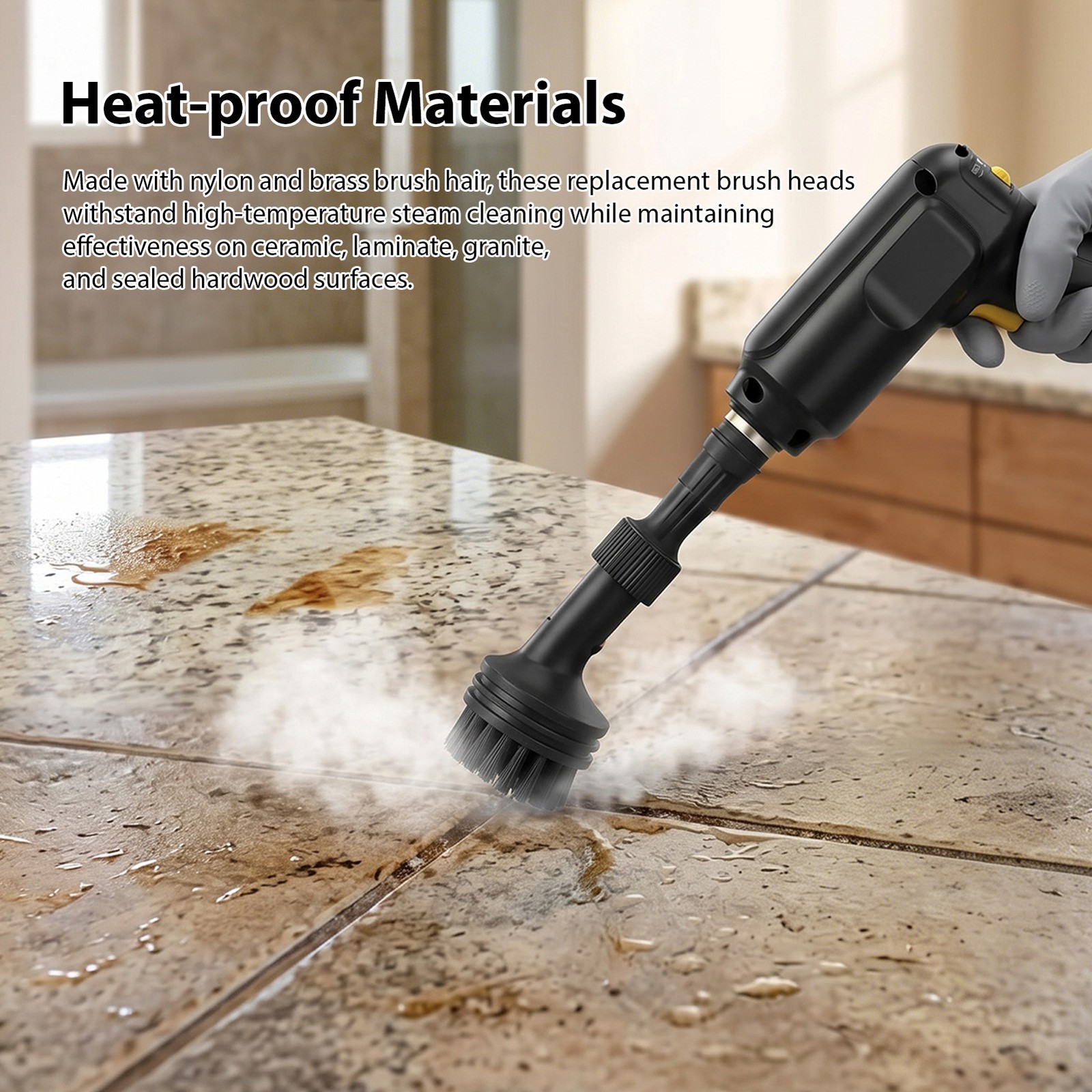 6 Pack Steam Cleaner Brush Set For Bathroom And Kitchen Cleaning ZTFX