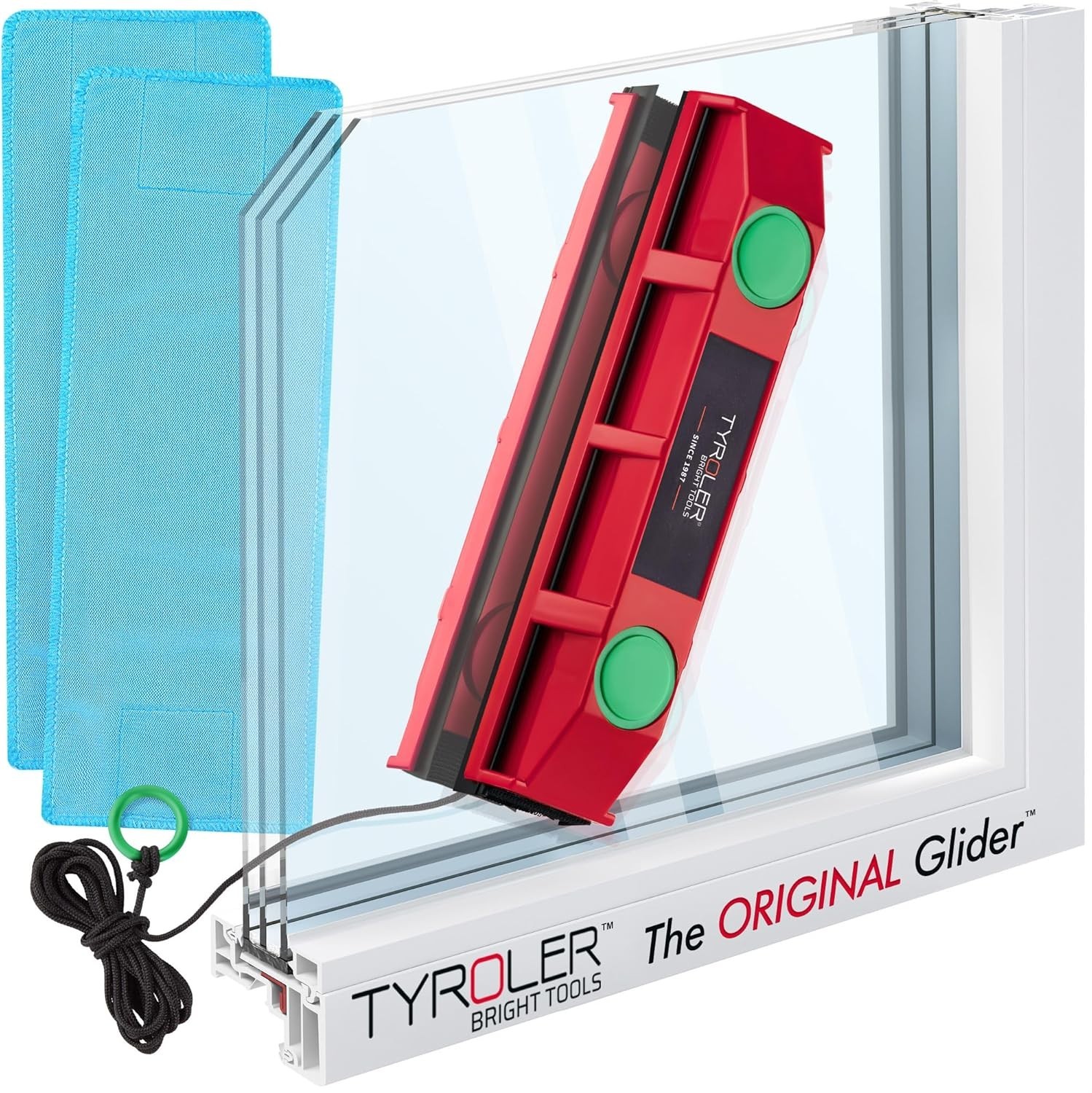 Magnetic Window Cleaner Tool for Double-Glazed Windows 0.8-1.1 Inch Thickness