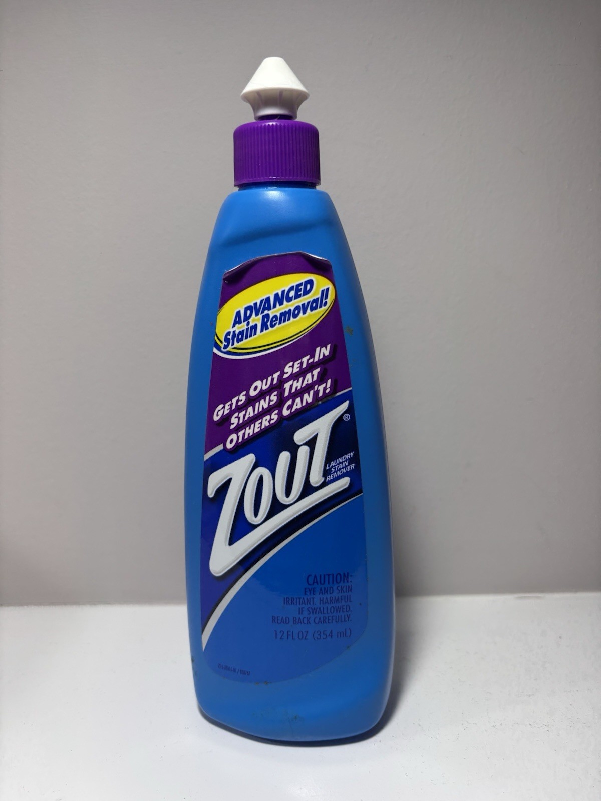Zout Stain Remover Advanced Stain Removal Full Bottle 16oz Vintage