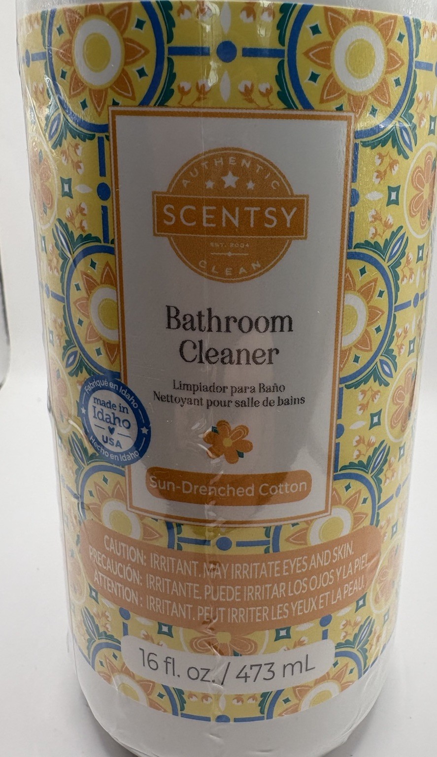 Scentsy Bathroom Cleaner Sun-Drenched Cotton 16oz New Sealed