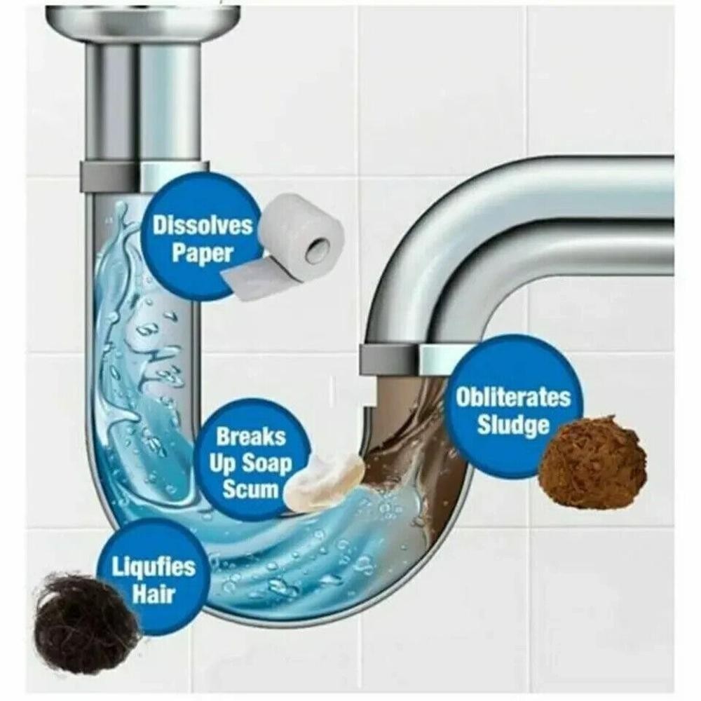 Newest Fast Drain Remover Hot Sink Pipe Dredge Bomb Toilet Quick Foaming Cleaner