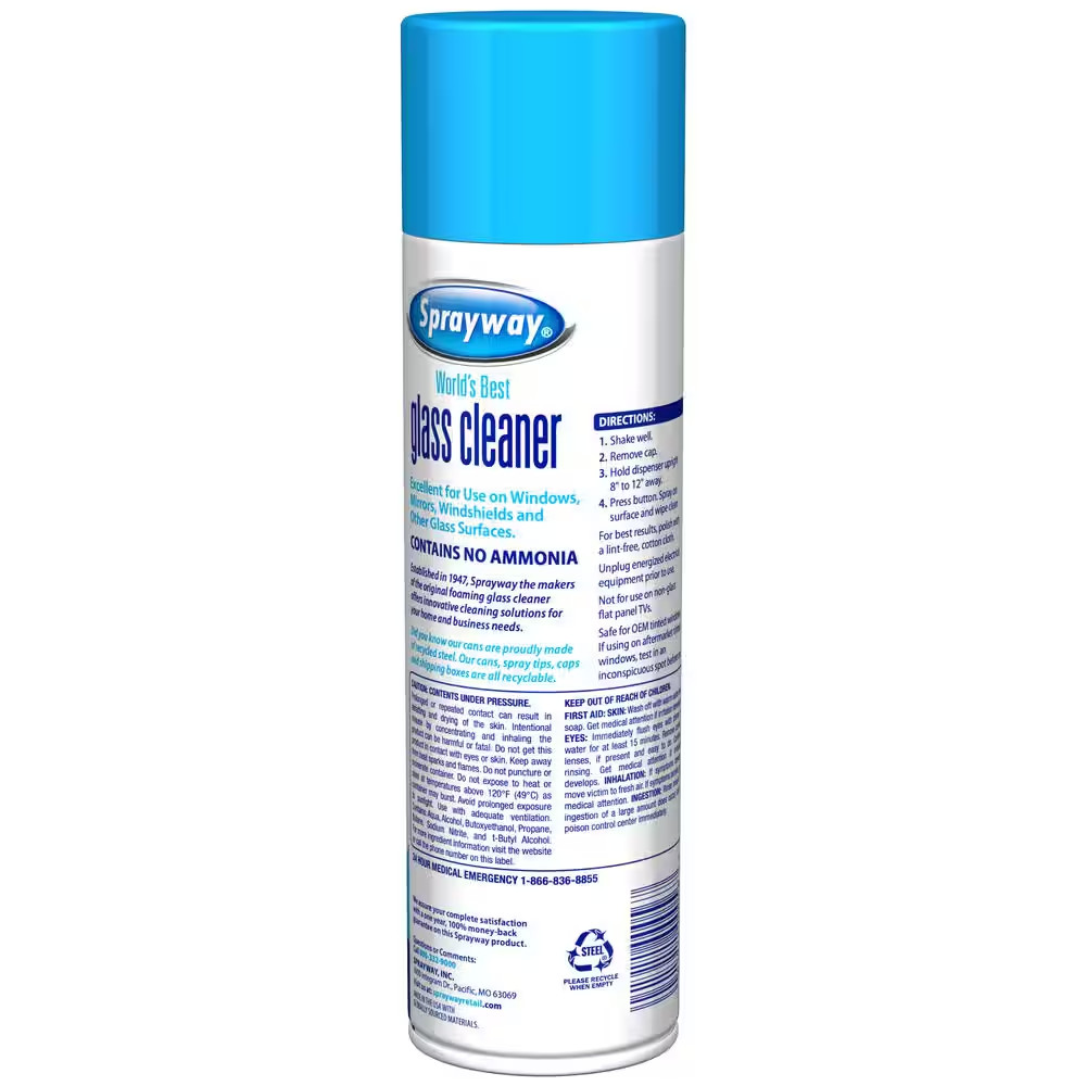 50 Count Microfiber Cleaning Cloth Roll 23oz Glass Cleaner Cleaning Kit