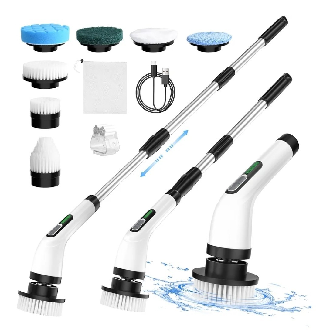 7 IN 1 Electric Spin Scrubber Cordless Power Cleaning Brush Rechargeable Cleaner