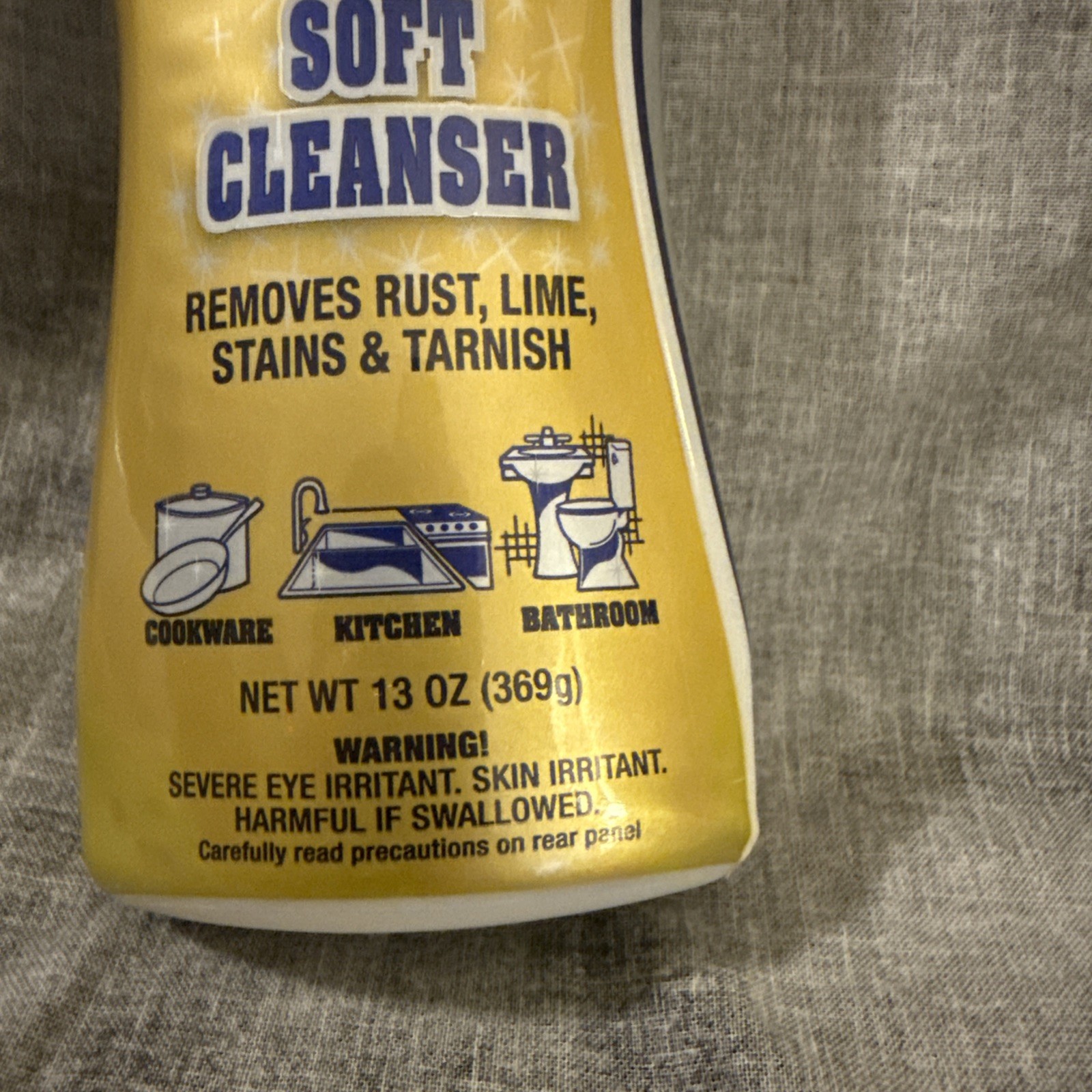 1 Pack, BAR KEEPERS FRIEND SOFT CLEANSER KITCHEN RUST LIME STAINS REMOVER 13oz