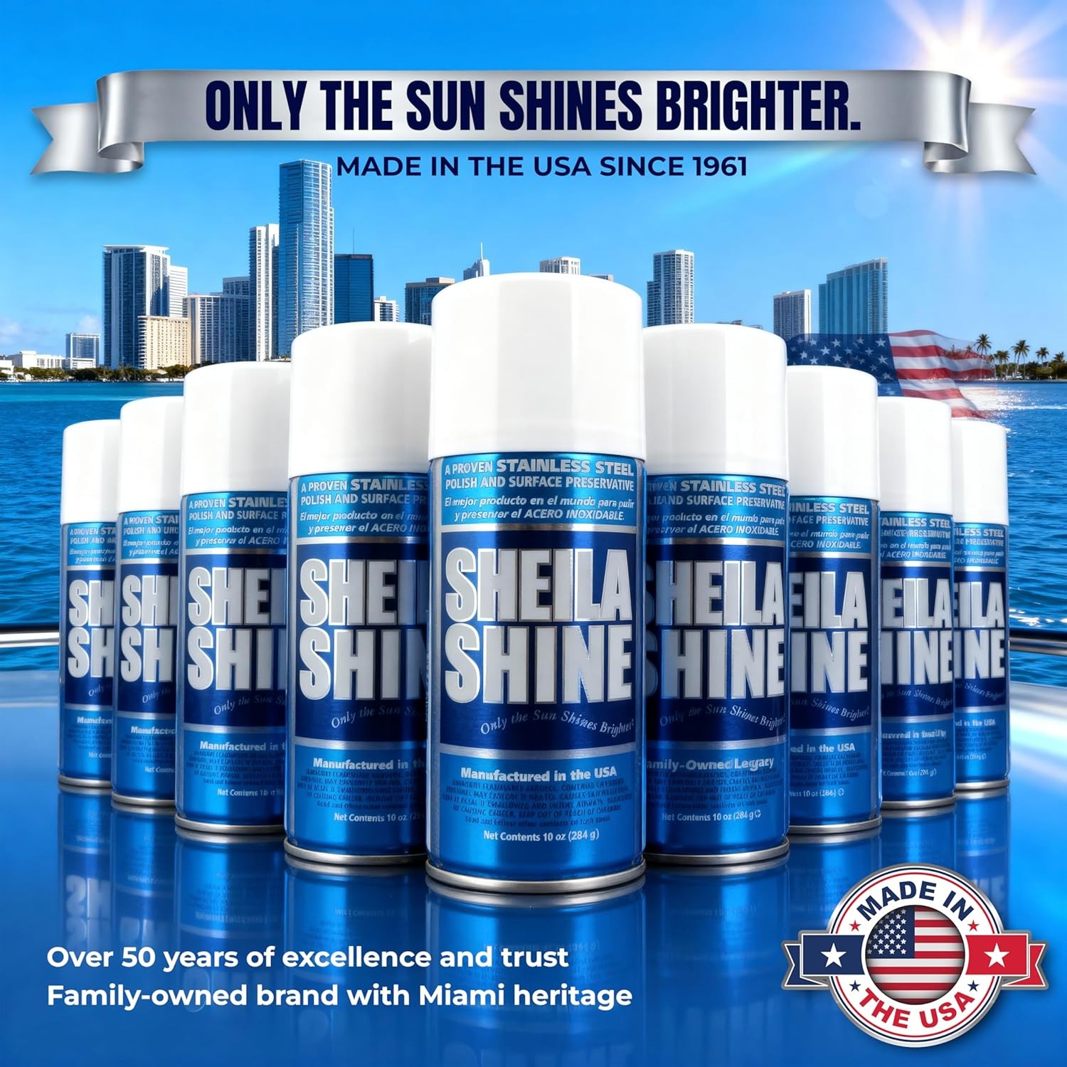 NEW,12 x 10oz Stainless Steel Cleaner and Polish -Stainless Steel Sprays Cleaner