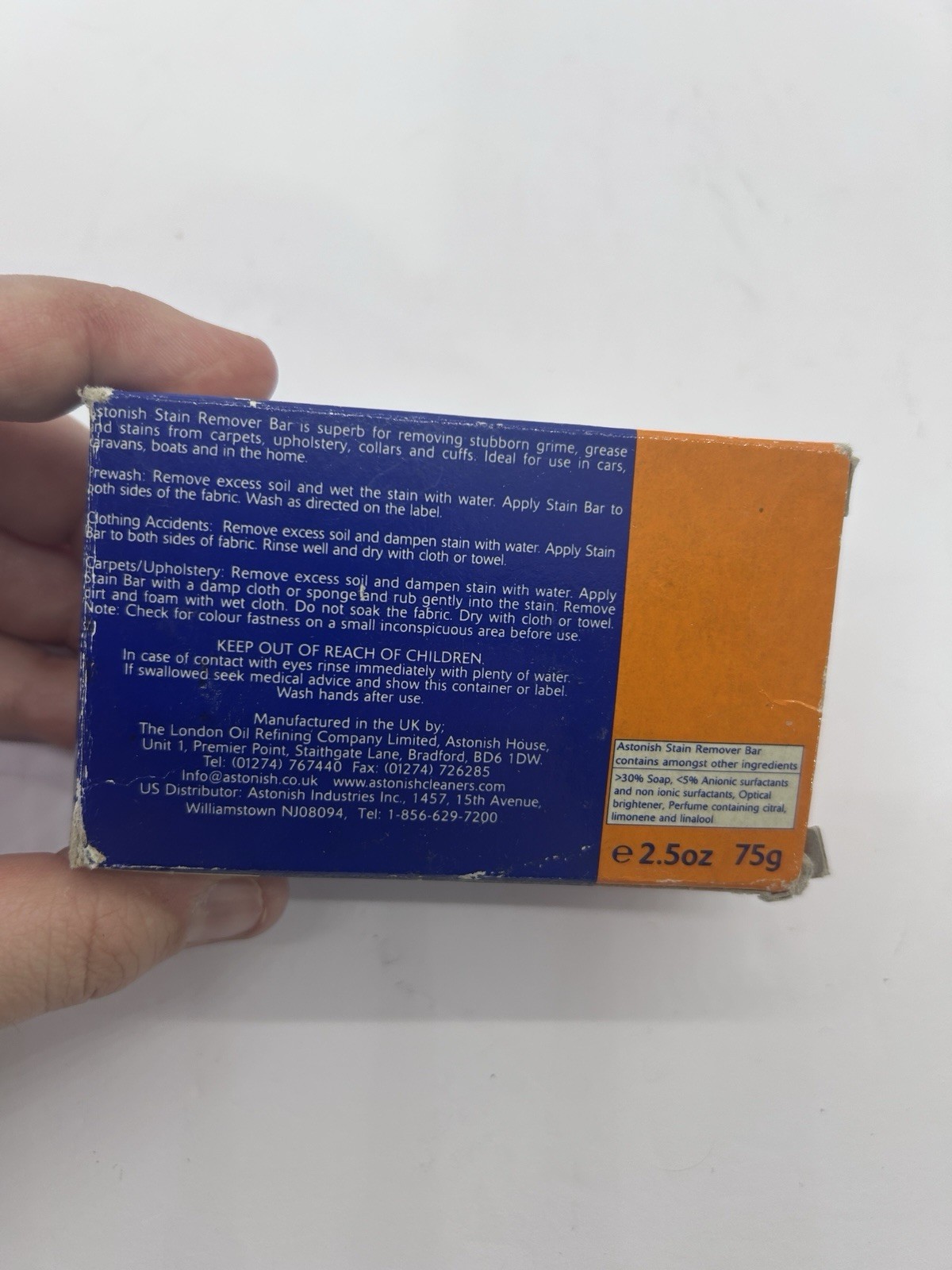 Astonish Stain Remover Bar Full Bar Old Stock In Original Box Laundry Pre-wash