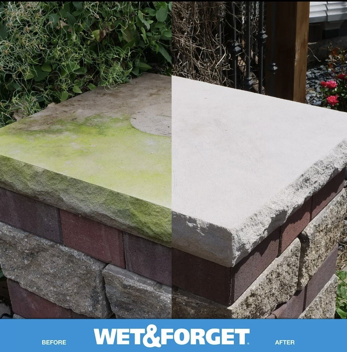 Wet & Forget Liquid Outdoor Surface Cleaner Ready Use Moss Mold Mildew Algae