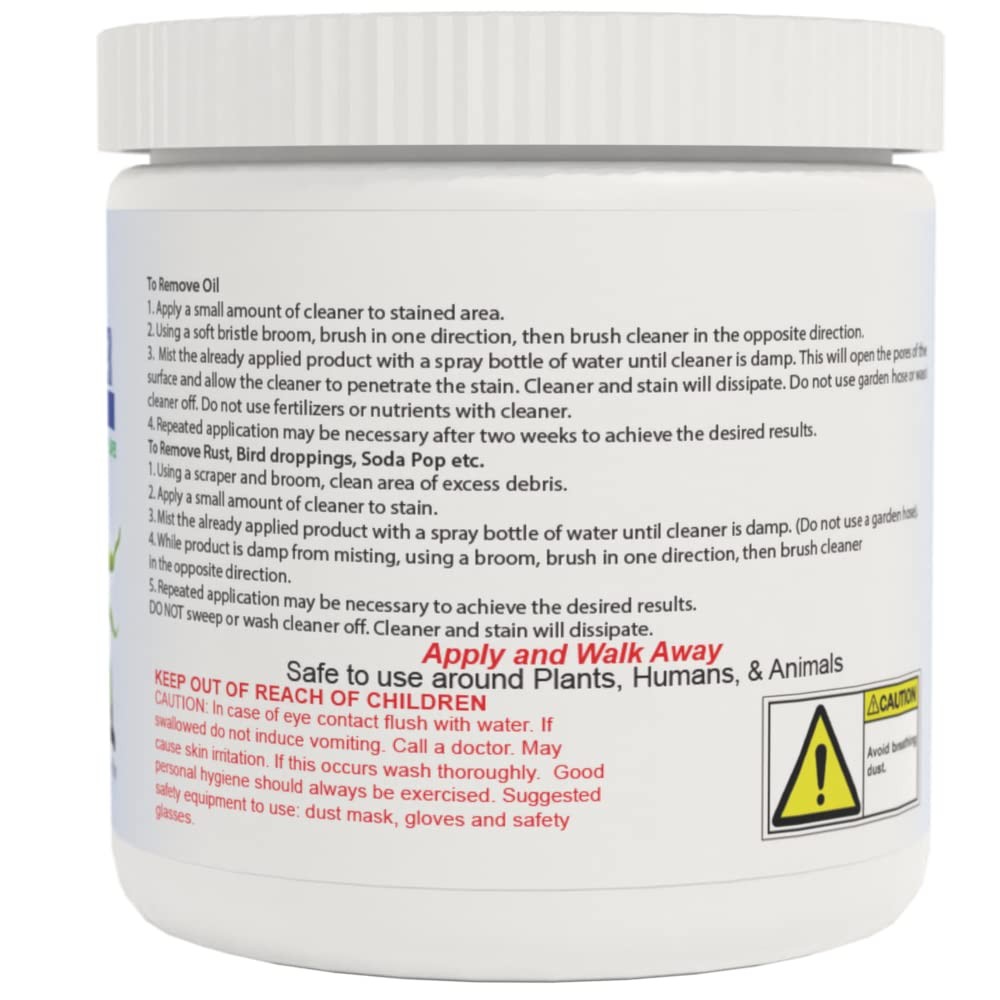 ACT Concrete Cleaner – Eco-Friendly Dry Powder Oil Stain Remover for Driveway…