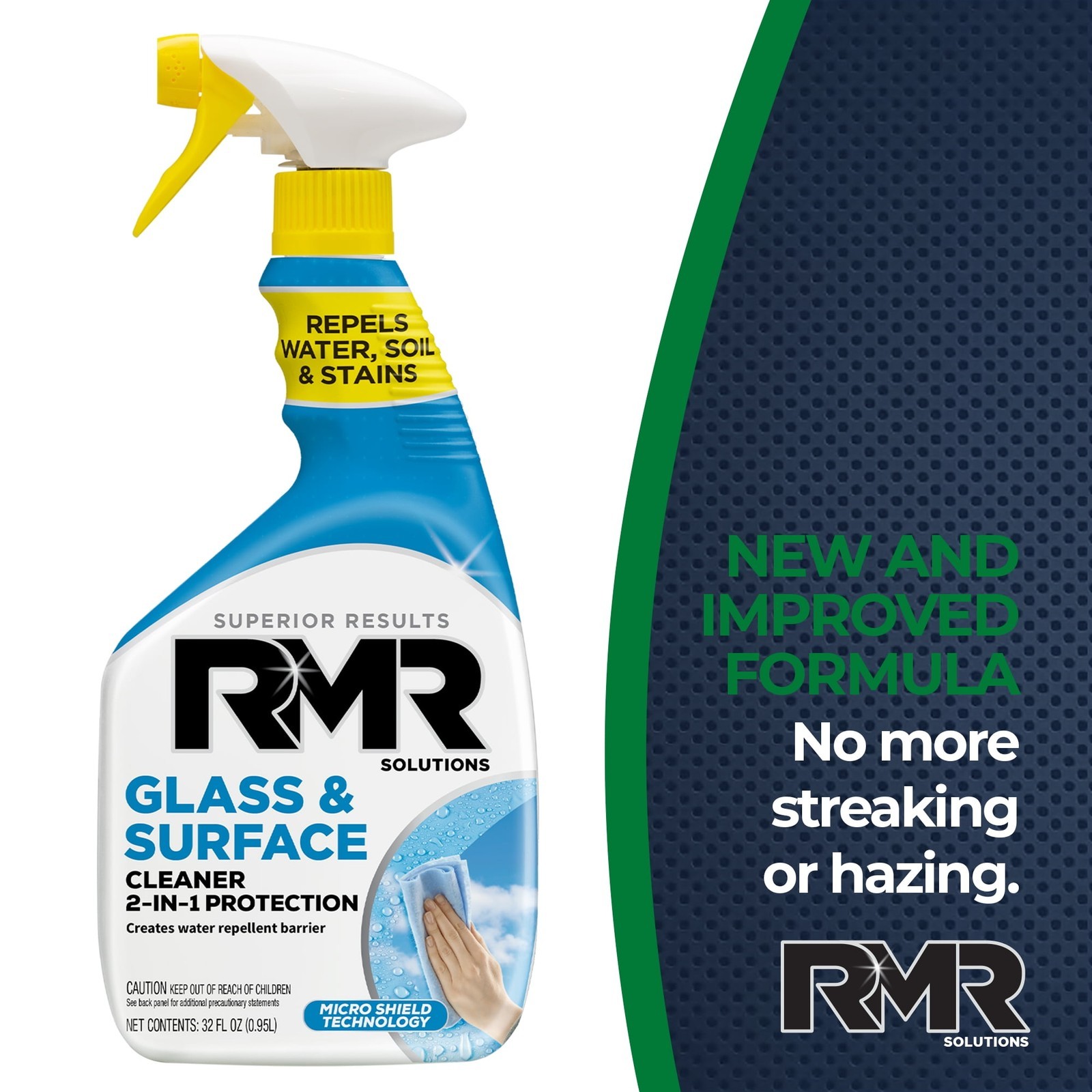 RMR Glass Surface Cleaner Repellent 2 in 1 Formula 32 Ounce Spray Cleaner
