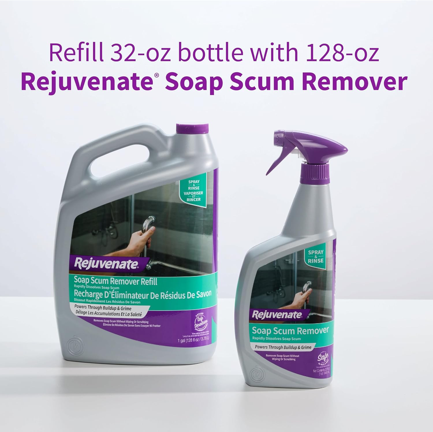 Soap Scum Remover Refill Easily Dissolves Soap Scum without Scrubbing, 1 Gallon