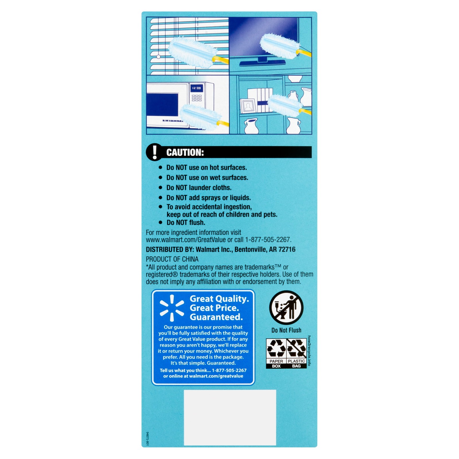 Great Value 180 Duster Refill, 10 Count