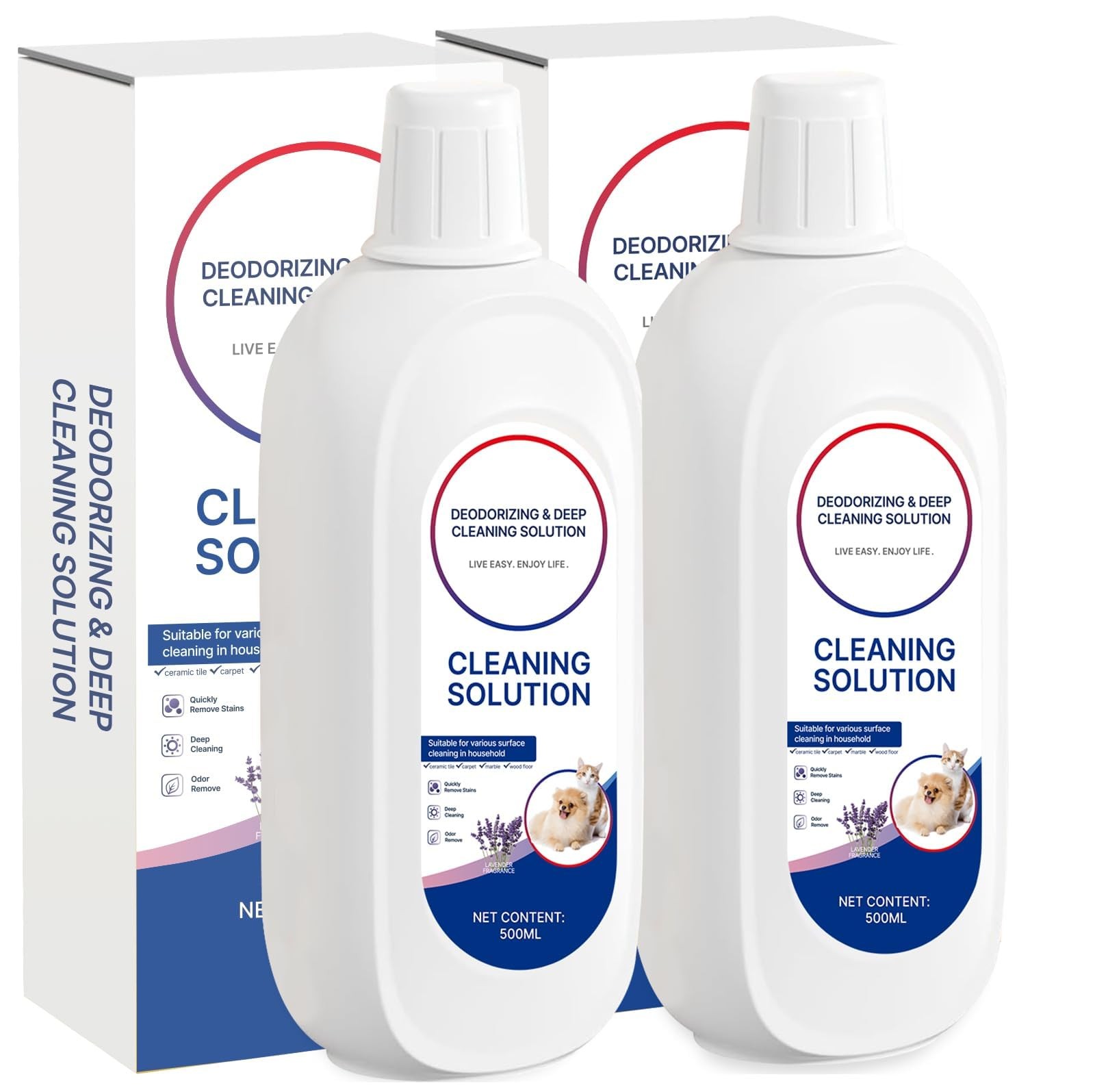 2 Pack Floor Cleaner Solution with Tineco Cleaning Solution Refill, Lavender-…