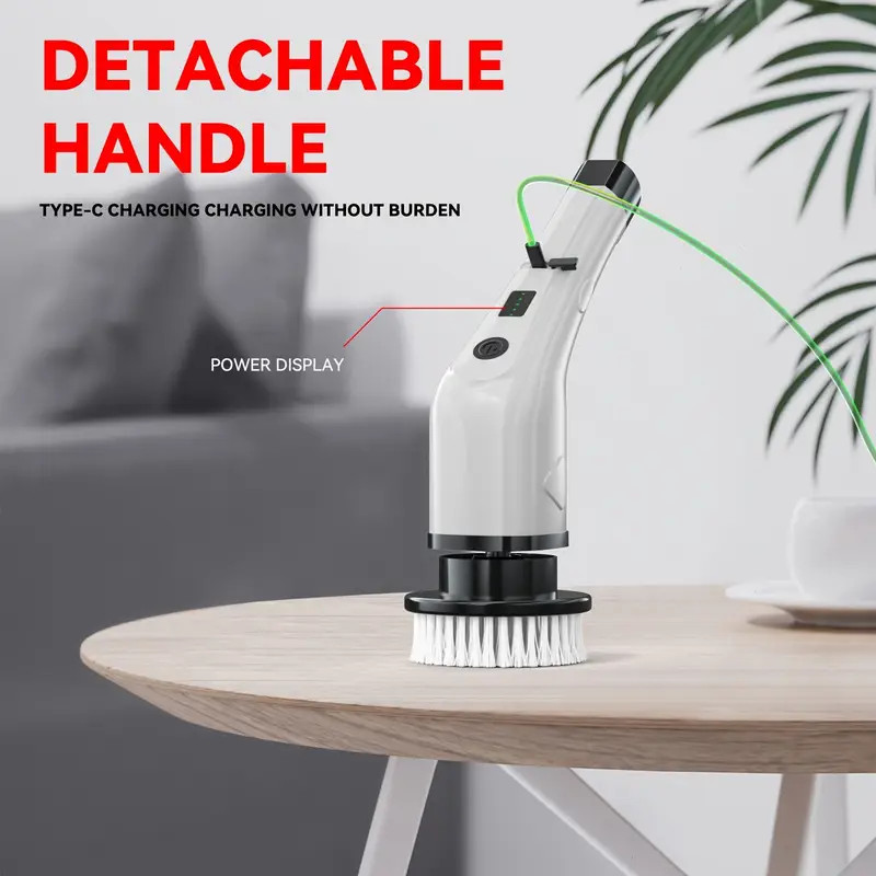 7-in-1 Electric Cleaning Brush Telescopic Handle Multifunction Floor & Kitchen T