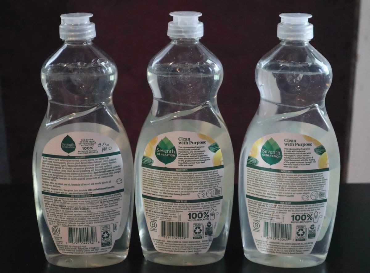 3 Count Seventh Generation Dish Soap 15oz Lavender Mint & Yuzu Basil