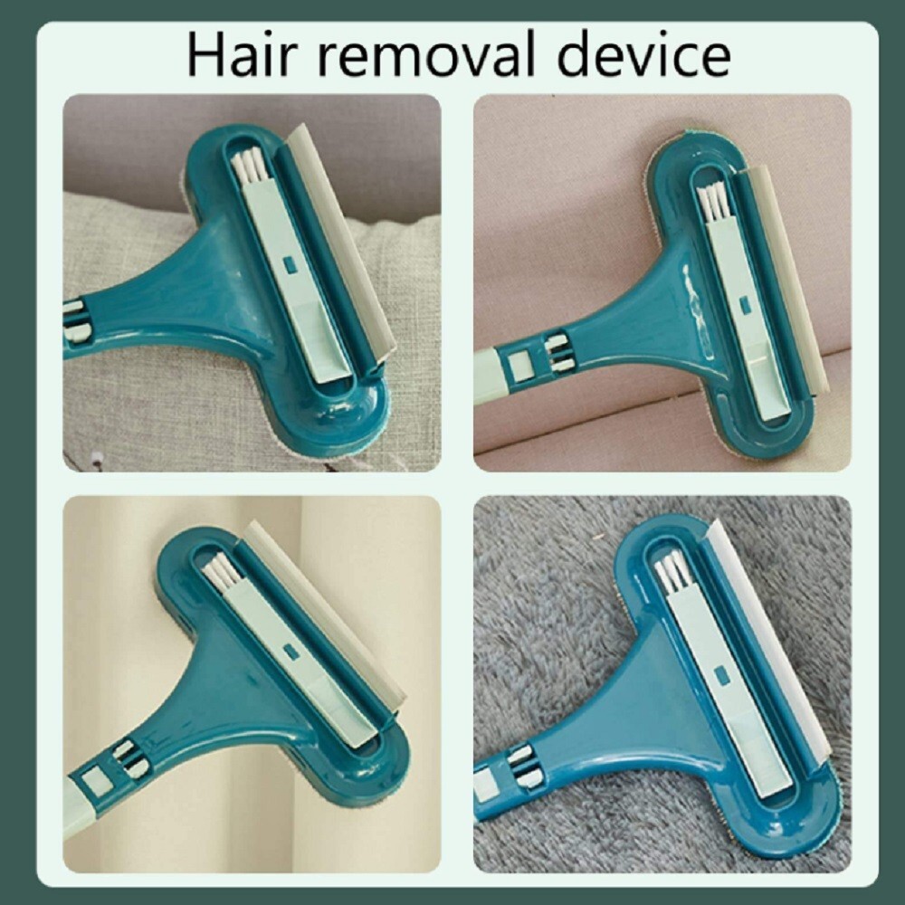 2-in-1 Window & Glass Cleaning Set-Squeegee and Mesh Brush Combo for Home, Car