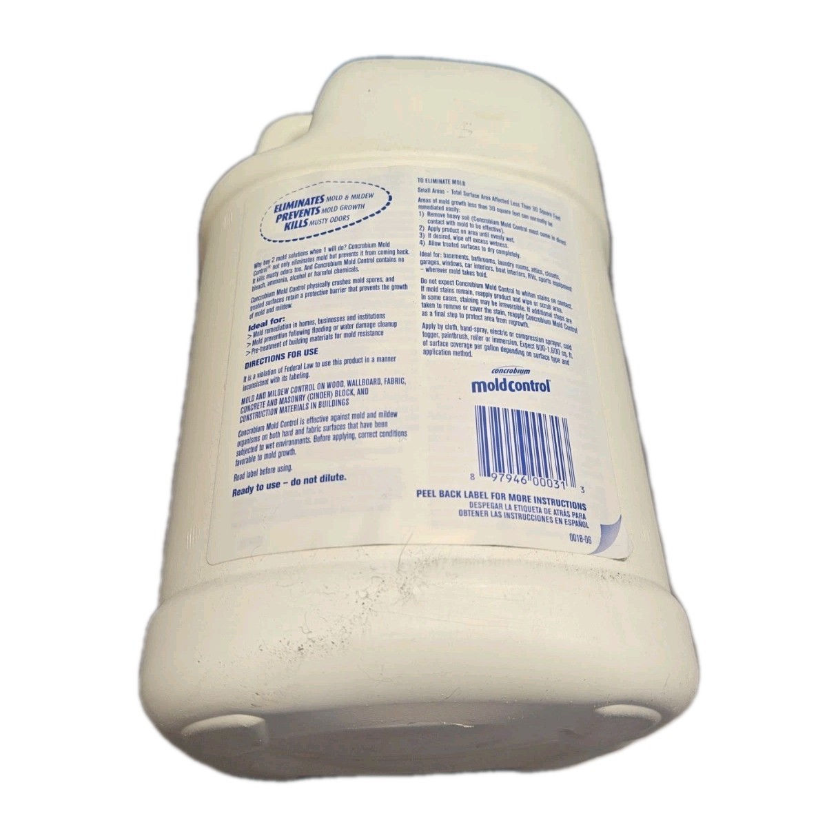 CONCROBIUM 025-001 MOLD CONTROL STAIN ERASER CLEANER GALLON READY TO USE NEW