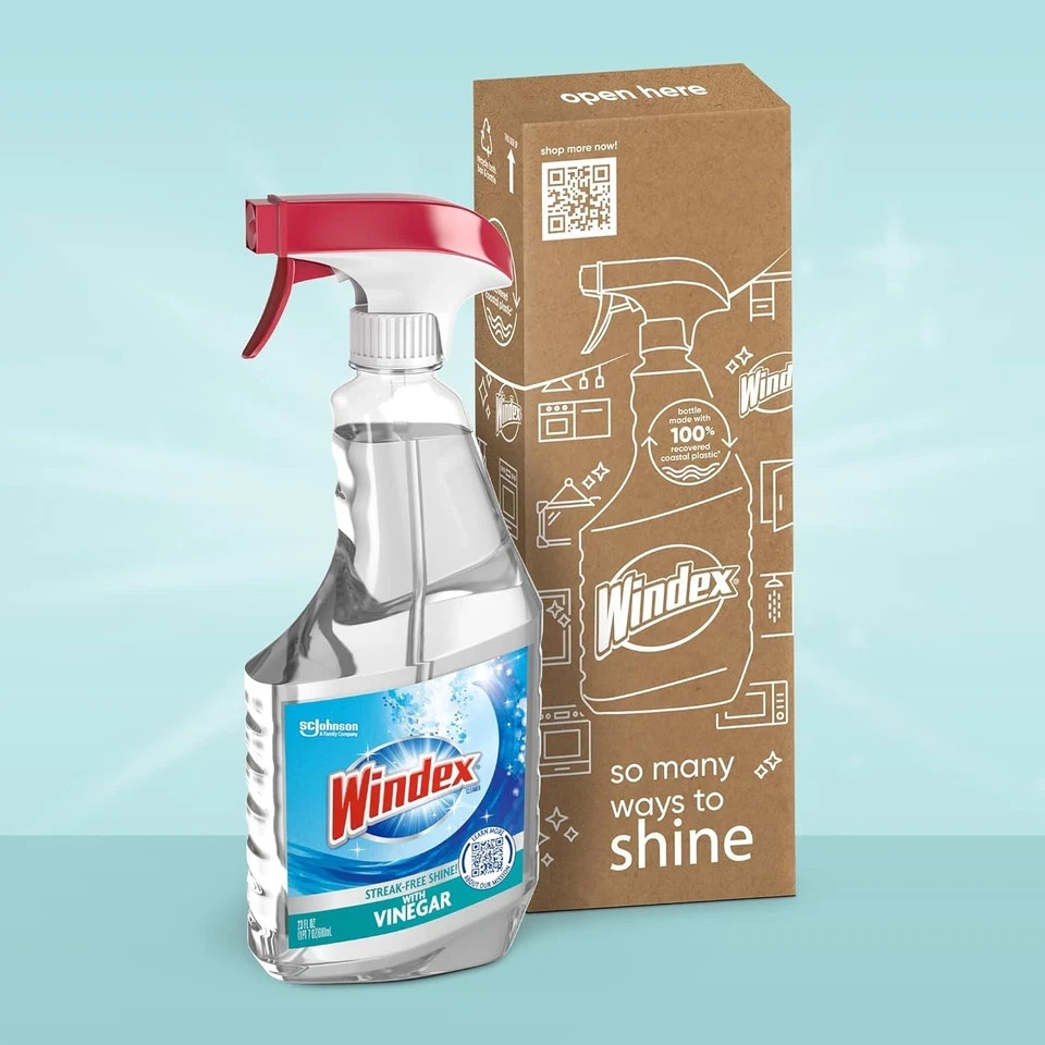 Windex with Vinegar Glass Cleaner Spray Bottle, 23 fl oz.