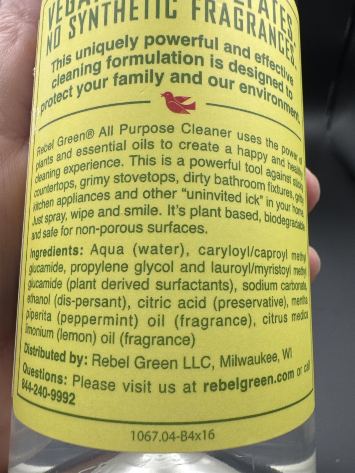 NEW All Purpose Spray Peppermint & Lemon 16oz Plant Based Planet Friendly Vegan