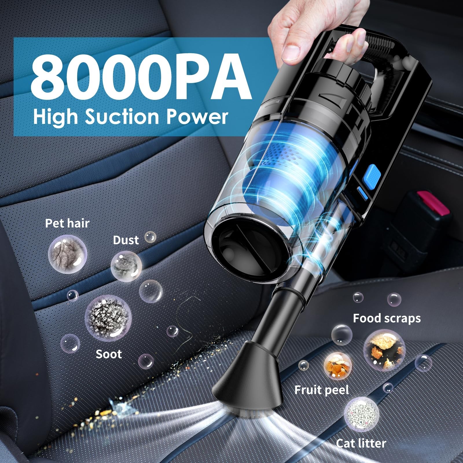 17pcs Car Detailing Kit Interior Cleaner, Car Interior Cleaning Kit with Hand…