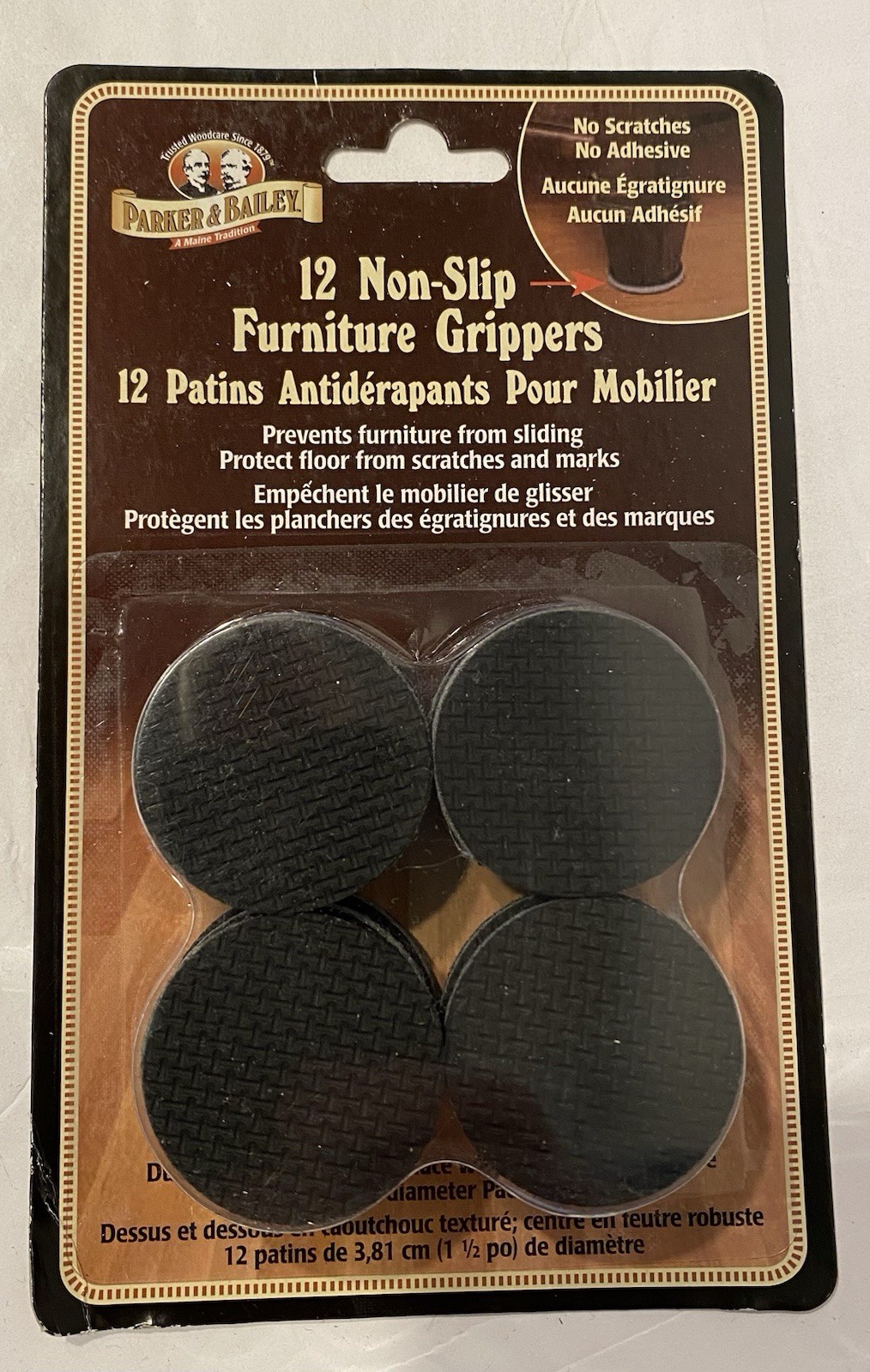 Parker & Bailey 48 Non-Slip Furniture Grippers 1.5in diameter (4 – 12 packs) New