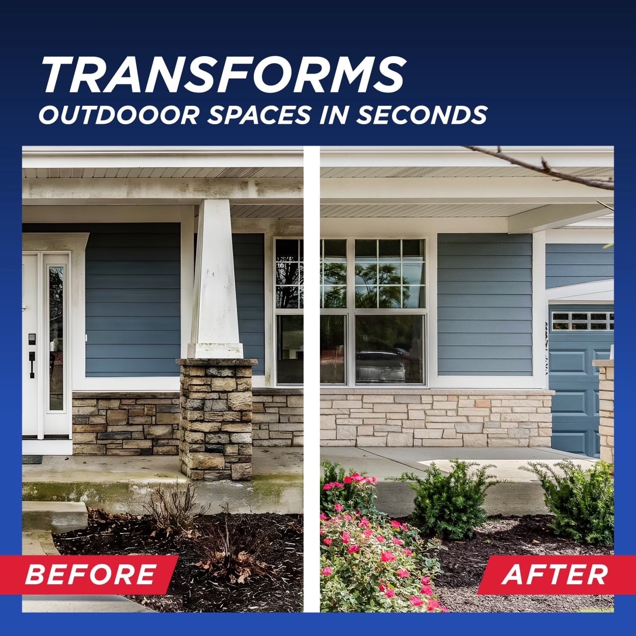 (2 Pack) 30 SECONDS Outdoor Cleaner Concentrate 1 Gallon Mold & Mildew Remover
