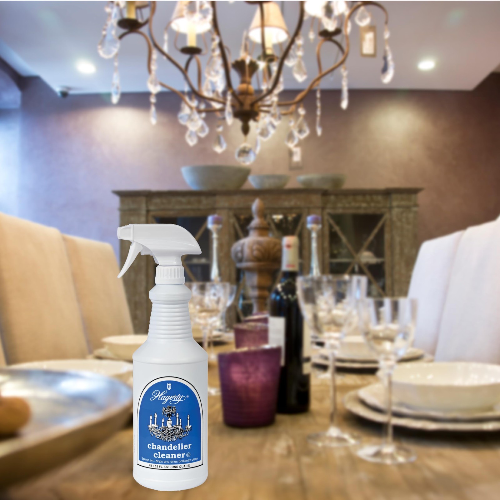 Chandelier Cleaner – Spray On Chandelier Cleaner Drip Dry Spray No Wipe – Cry…