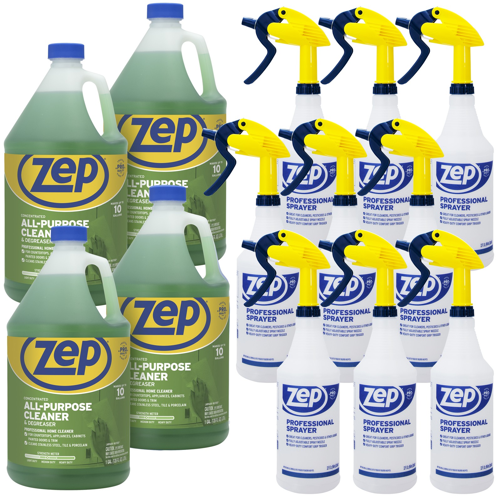 Zep All-Purpose Cleaner and Degreaser Concentrate 1 Gal (Case of 4) Professional