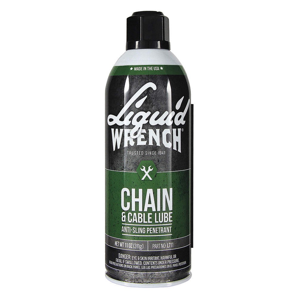 LIQUID WRENCH L711 ChainWireRope Lube,11 oz.,Aerosol 54YT59