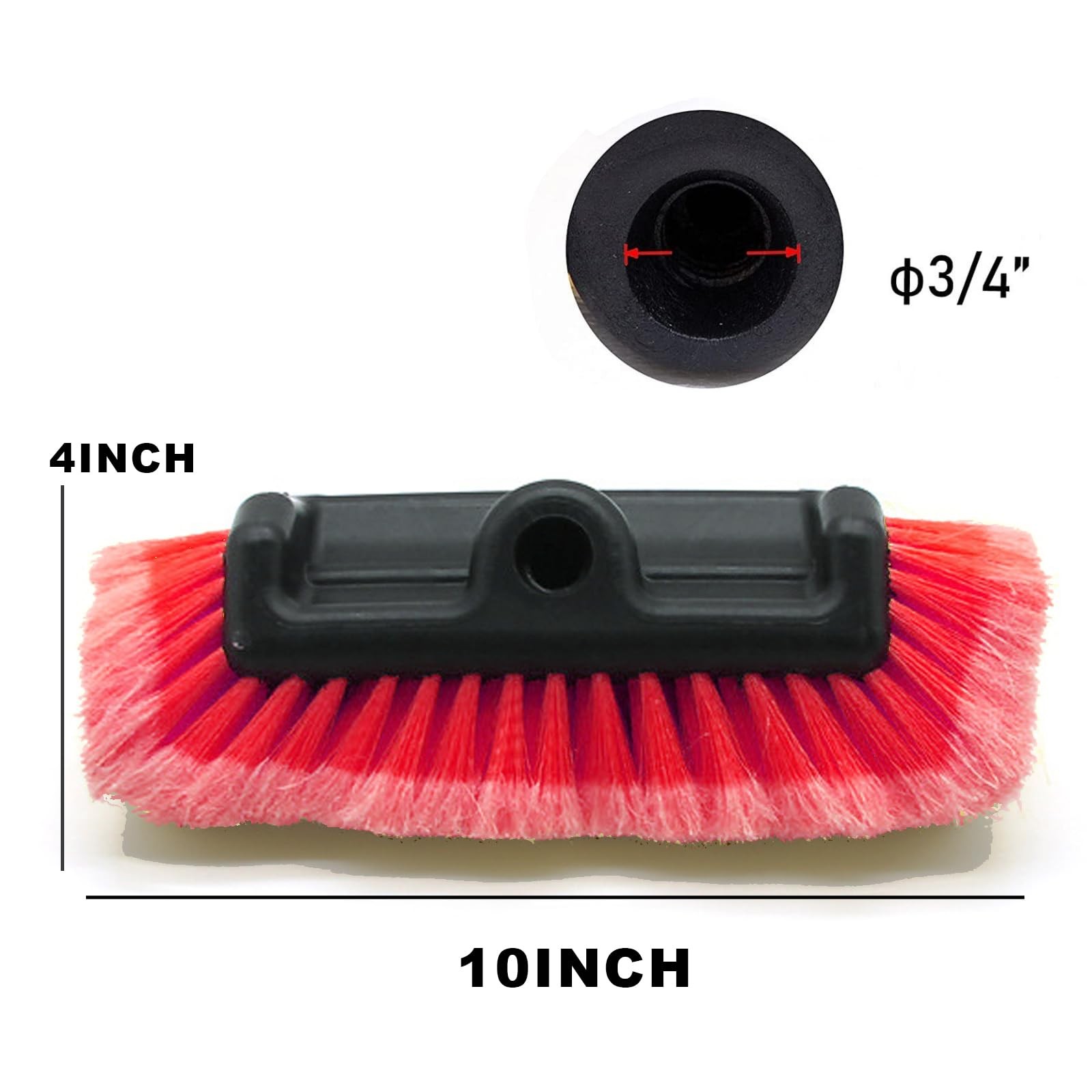 10Inch Soft Bristle Car Wash Brush Head for Auto, RV, Boat, Truck Cleaning