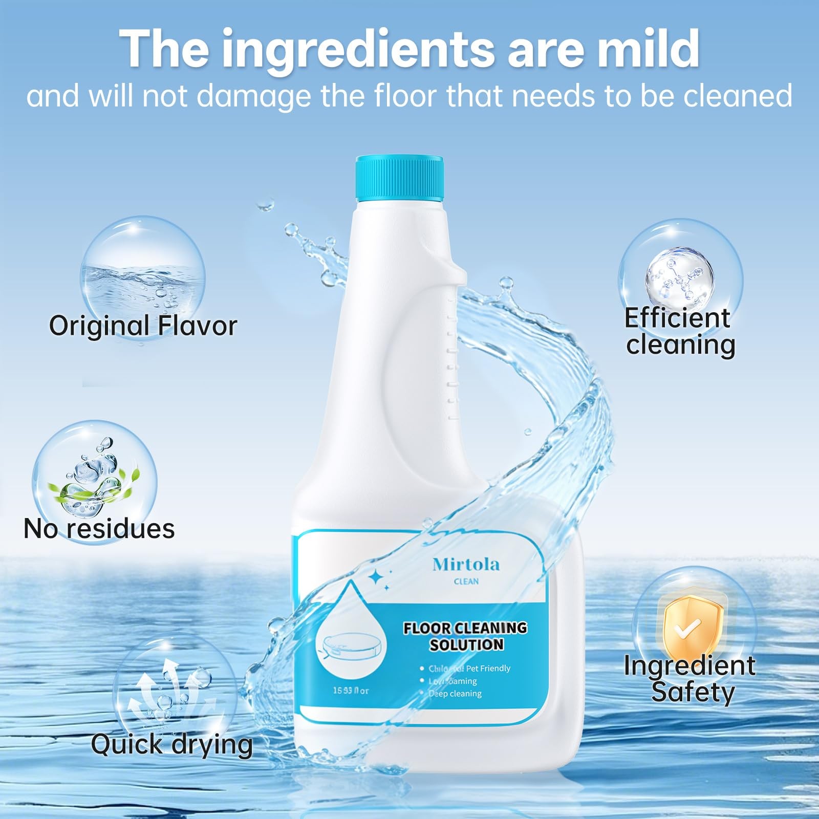 Floor Cleaning Solution, Dilution Ratio 1:200, Compatible with Eufy Cleaning …