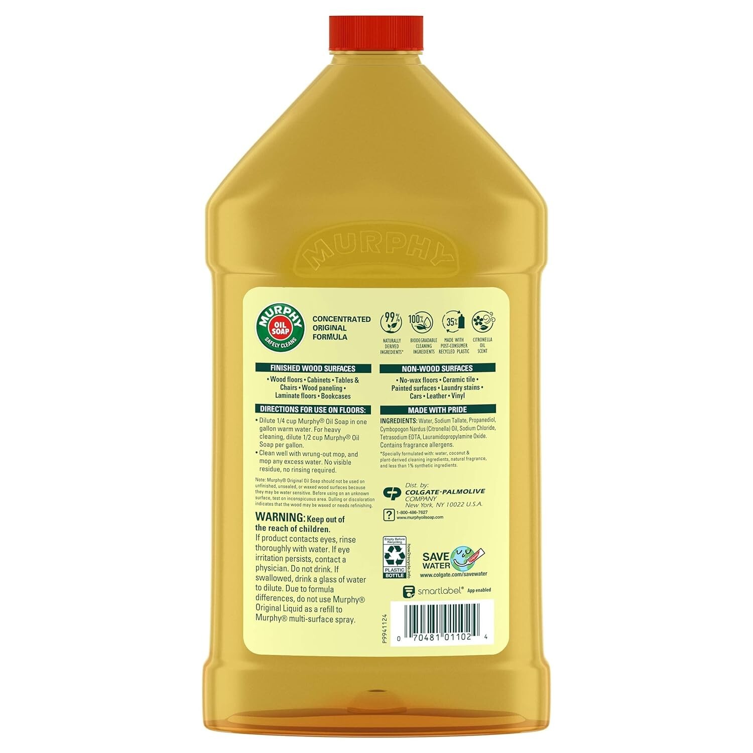 Murphy Oil Soap Wood Cleaner 32 Fluid Ounce (Pack Of 3)