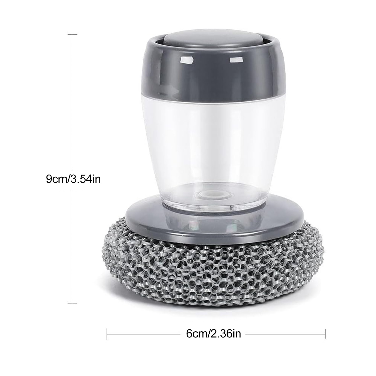 Kitchen Cleaning Brush Soap Dispensing Palm Dishwashing Pot Pan Scrubber Tools