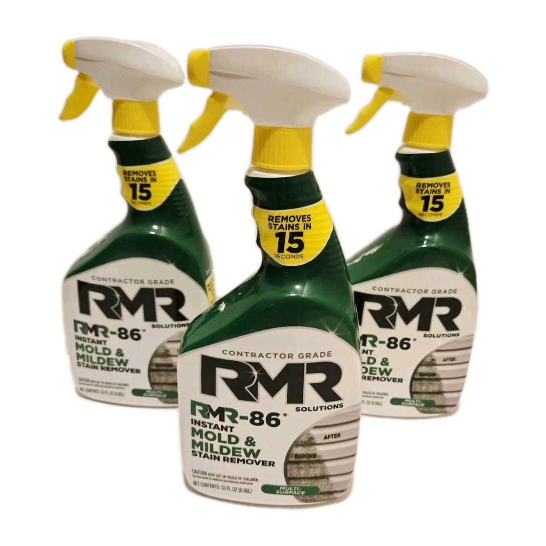 RMR-86 Solutions Instant Mold & Mildew Stain Remover Multi Surface 32oz Lot of 3