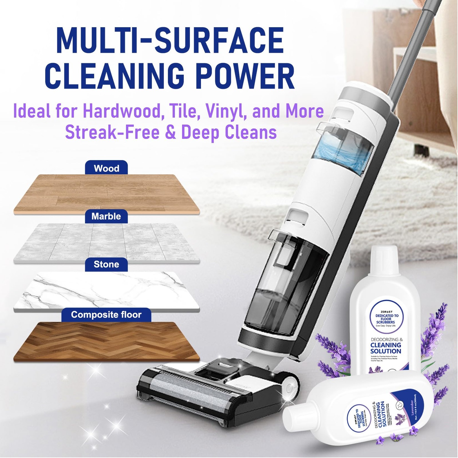 Floor Cleaning Solution with Tineco Floor & iFloor Series, 2-Pack 16.9floz La…