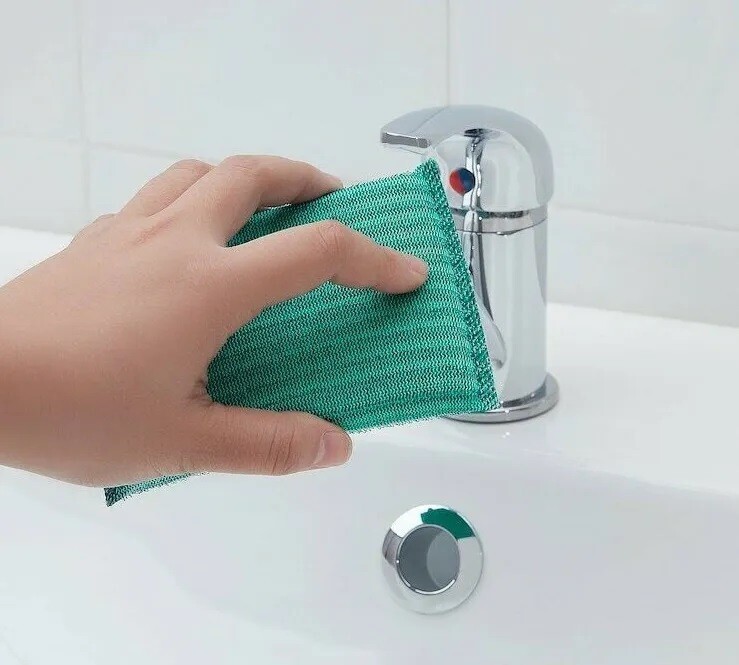Lot of 2 Heavy Duty Pepprig Cleaning Sponges 3 Pack Scrubbers Dish Sink Bathroom