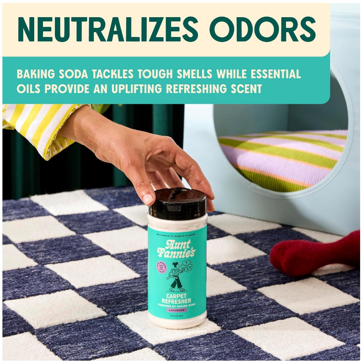Odor Eliminator Powder for Cats & Dogs, Lavender Scent
