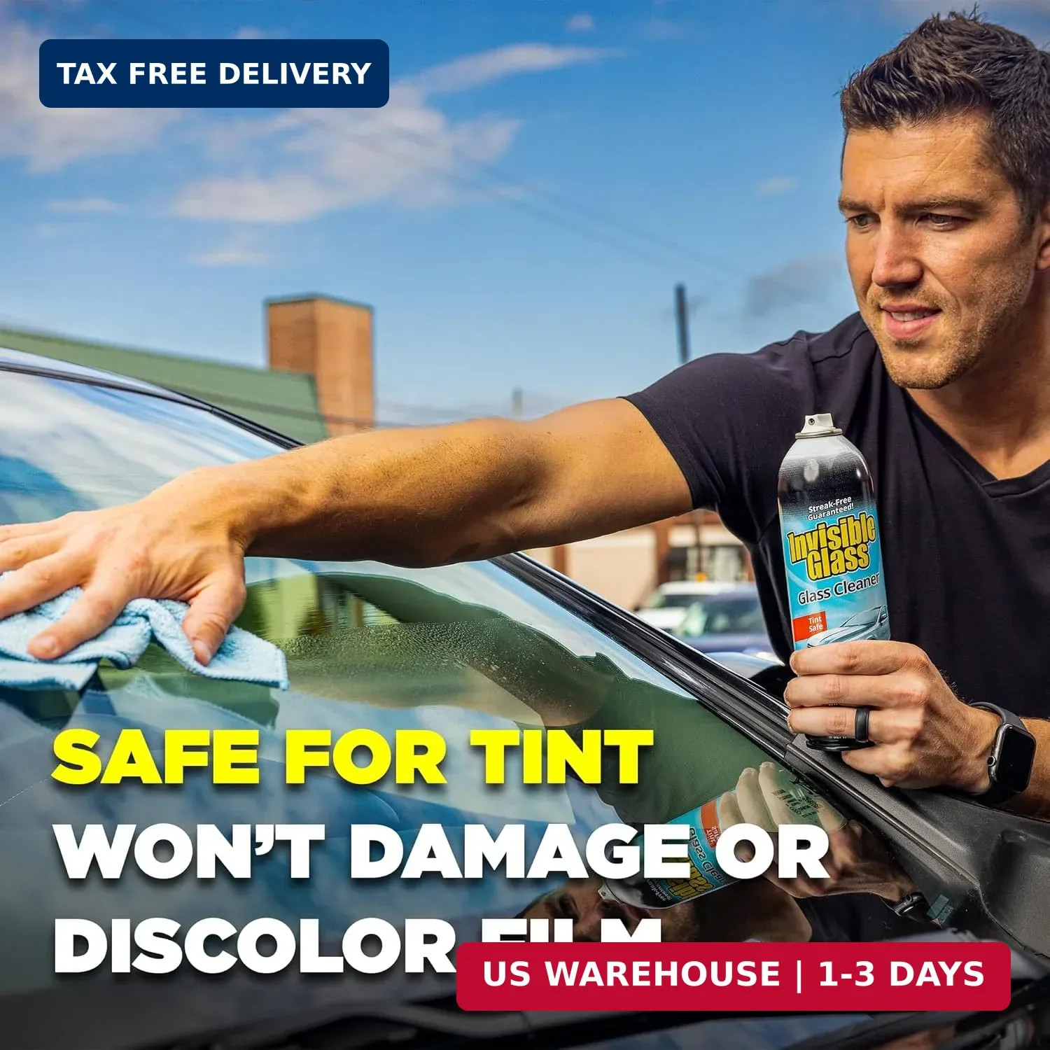 Invisible Glass 91164-6PK Premium Aerosol Glass Cleaner Spray for Car Windshield