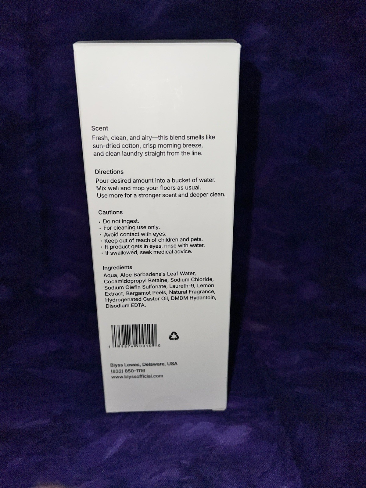 Blyss Sunwashed Linen Mop Soap 16.9 FL OZ. Non-Toxic Deep Cleaning NIB EXP 2029