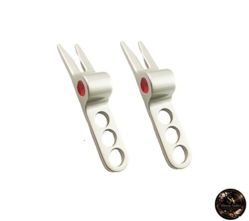azumafy Golf Green Fork Divot Tool 2-Piece Set 2-Prong Foam Ball Mark Tool Pitch