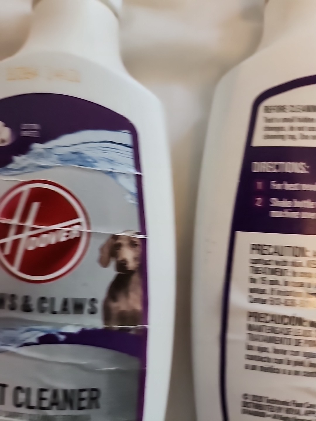 5 – 6oz Bottles of Hoover Paws and Claws Spot Cleaner Carpet Cleaning Formula