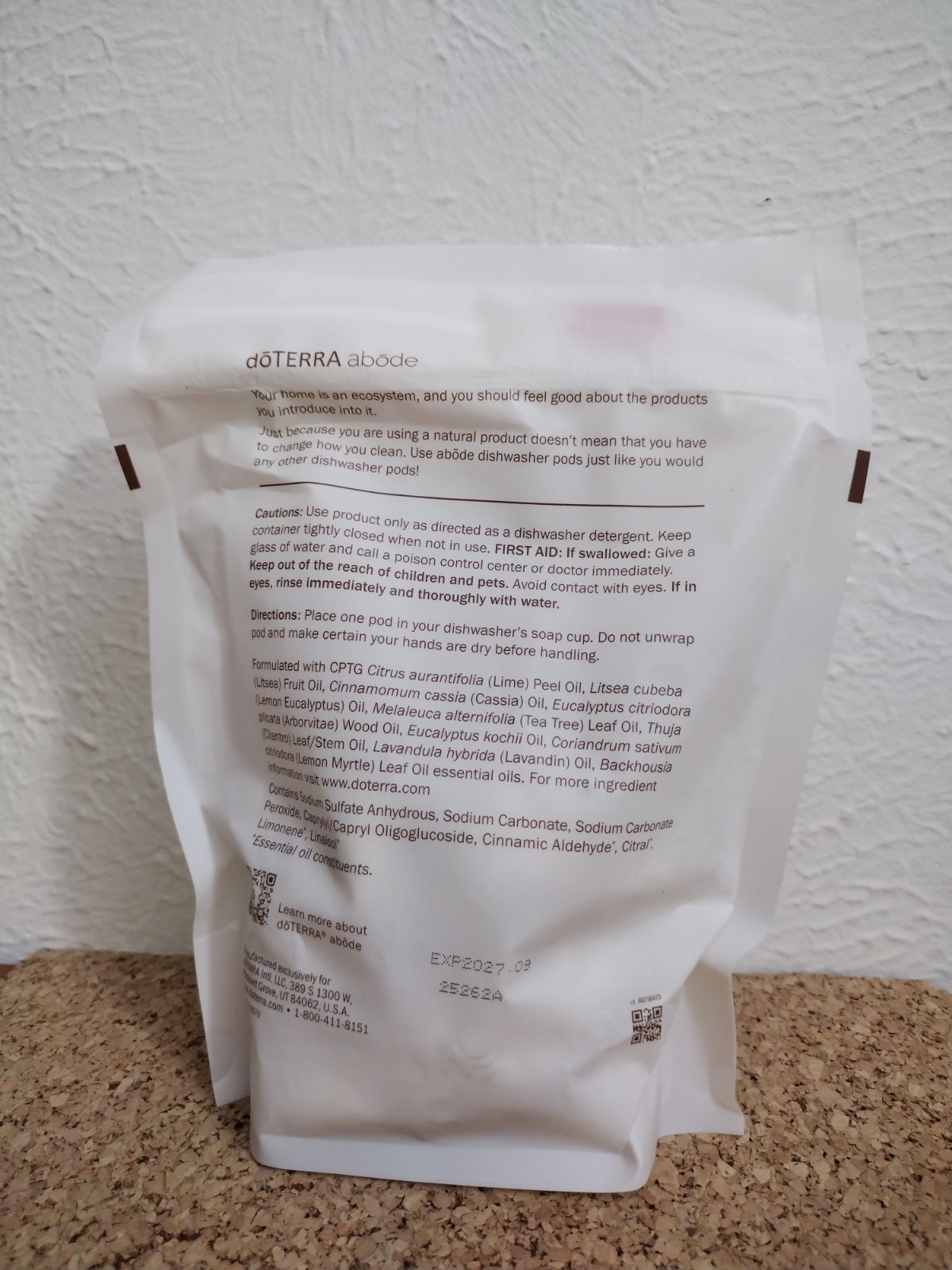 doTERRA abode Dishwasher Pods 13.7 oz New Sealed Exp 2027
