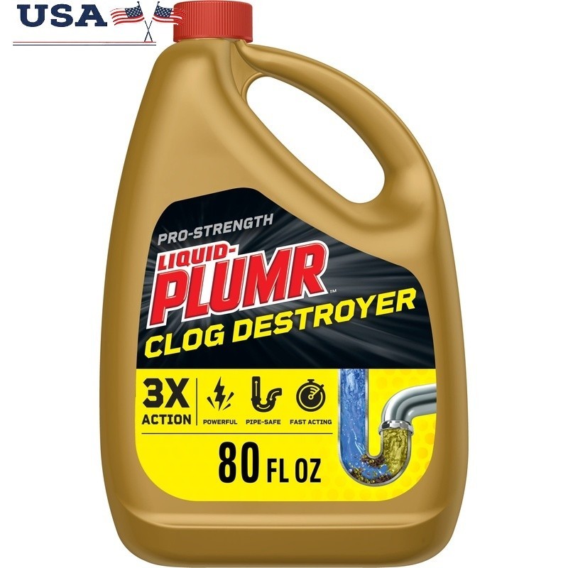 Pro-Strength Clog Remover Gel Drain Cleaner Pipe Guard Safe Septic Systems New