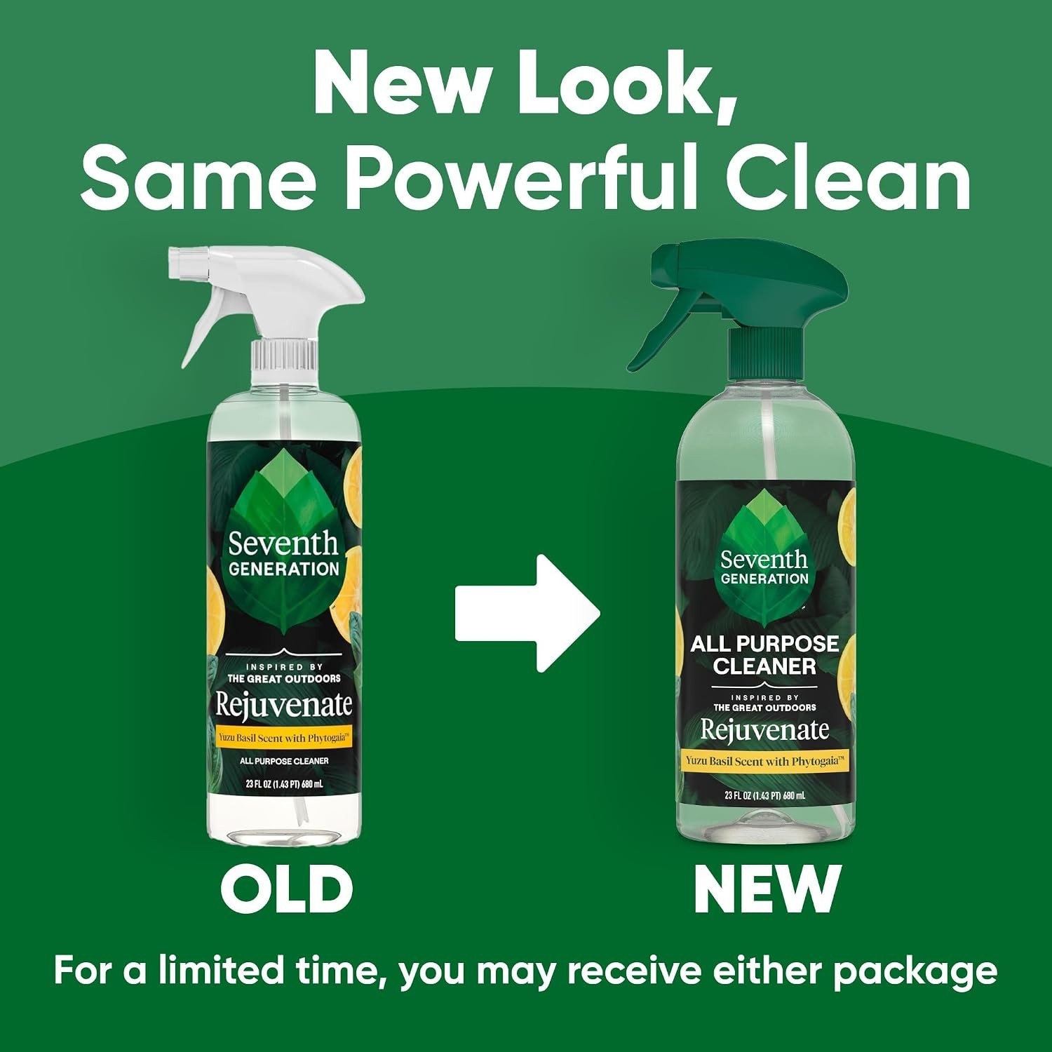 Eco-Friendly Seventh Generation Yuzu Basil All-Purpose Cleaner, 92 fl oz Total