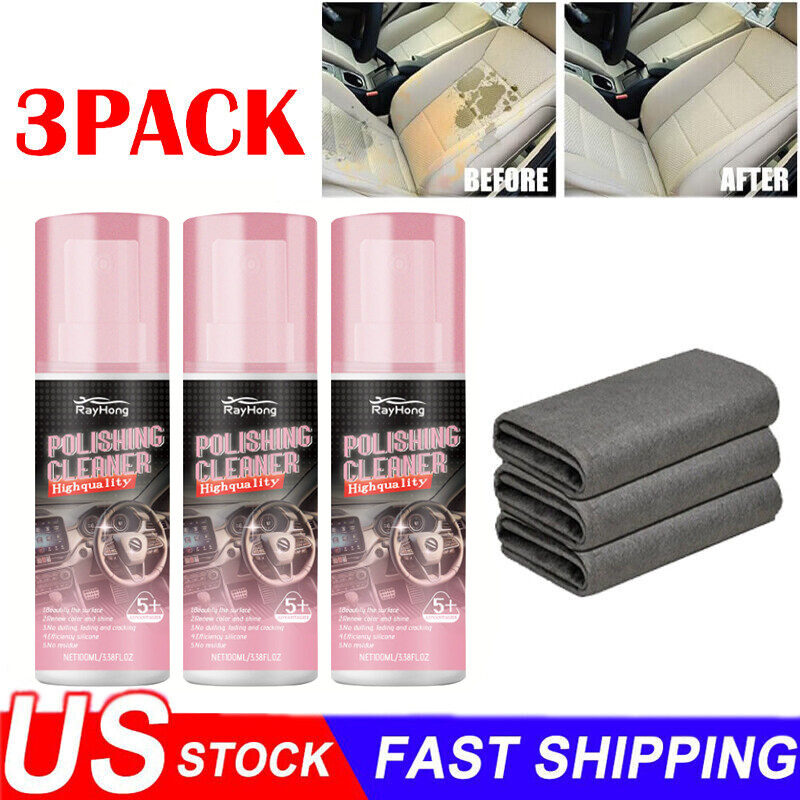 Car Interior Cleaner – 100ml Car Interior Cleaner, Vehicle Interior Polish-US