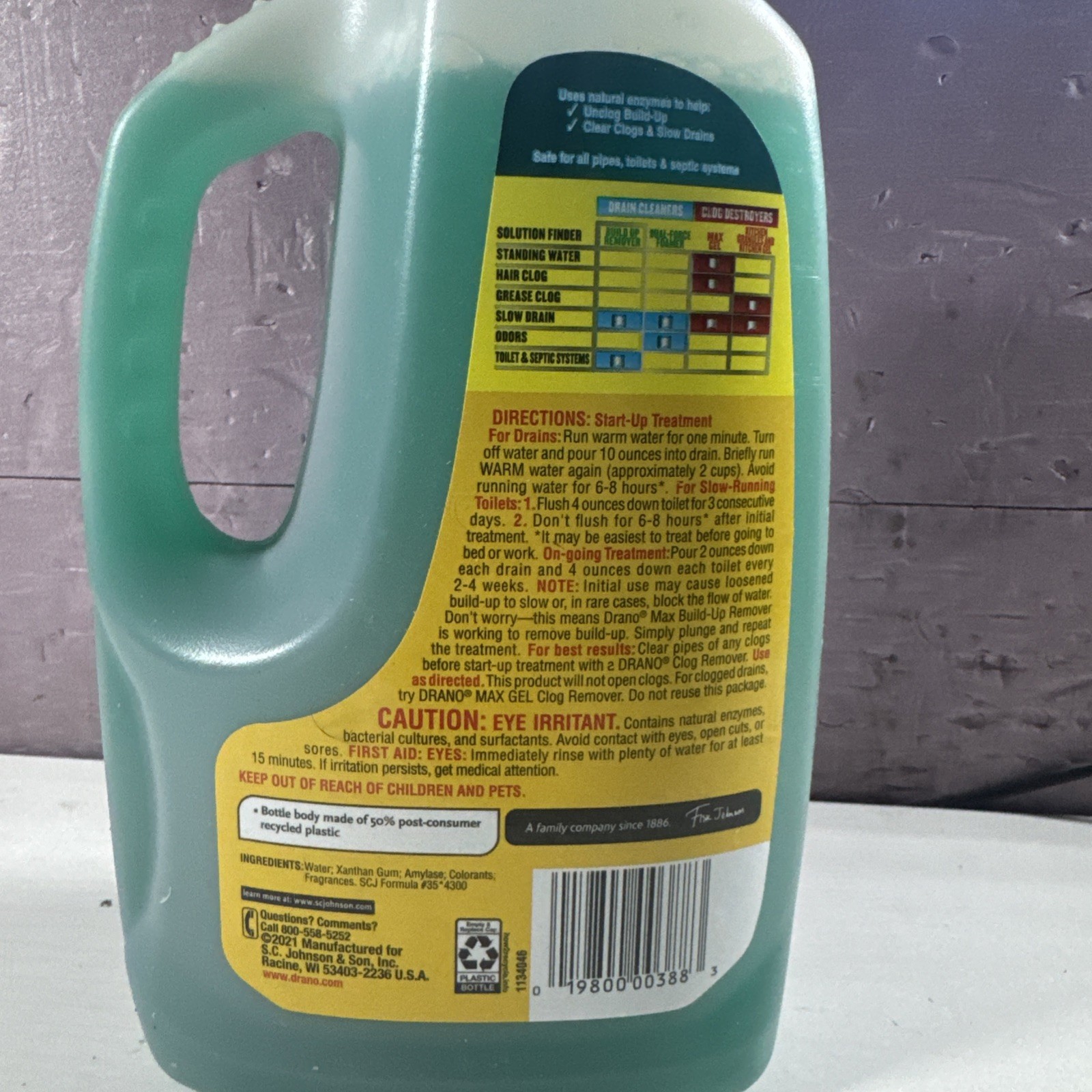 Drano Max Build Up Remover 60 Fl Oz Prevents Clogs Safe For Pipes Monthly Use