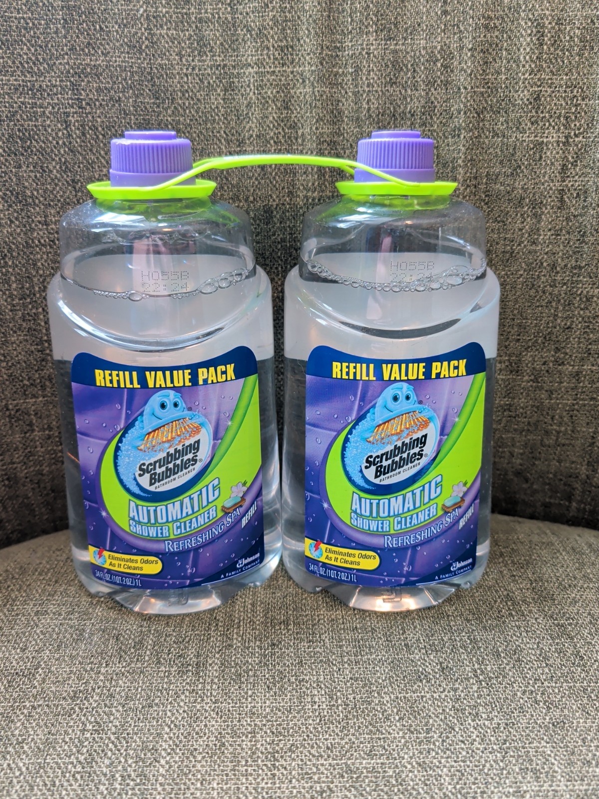 2 Scrubbing Bubbles Automatic Shower Cleaner Refills 34 Oz Refreshing Spa