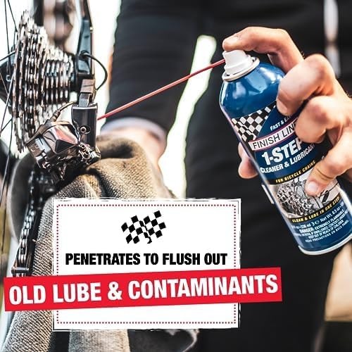 Finish Line 1-Step Bike Chain Cleaner and Lubricant – Cleans, Lubricates & Pr…