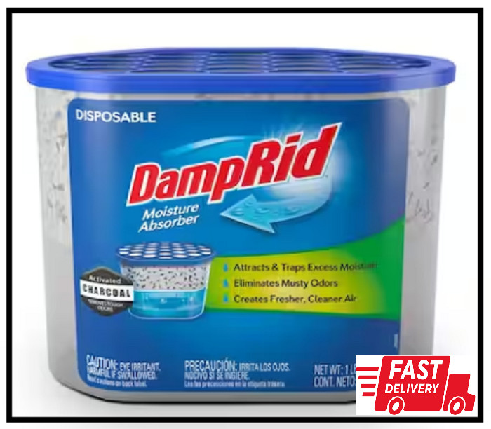 Damprid Moisture Absorber Odor Remover With Activated Charcoal 18 Oz.