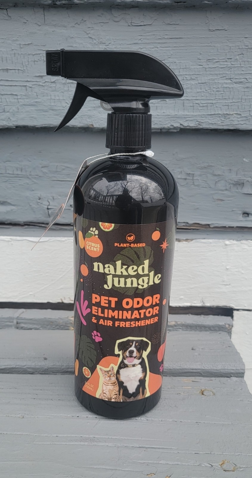 Naked Jungle Pet Odor Eliminator Spray Citrus Scent Plant Based 24 oz New