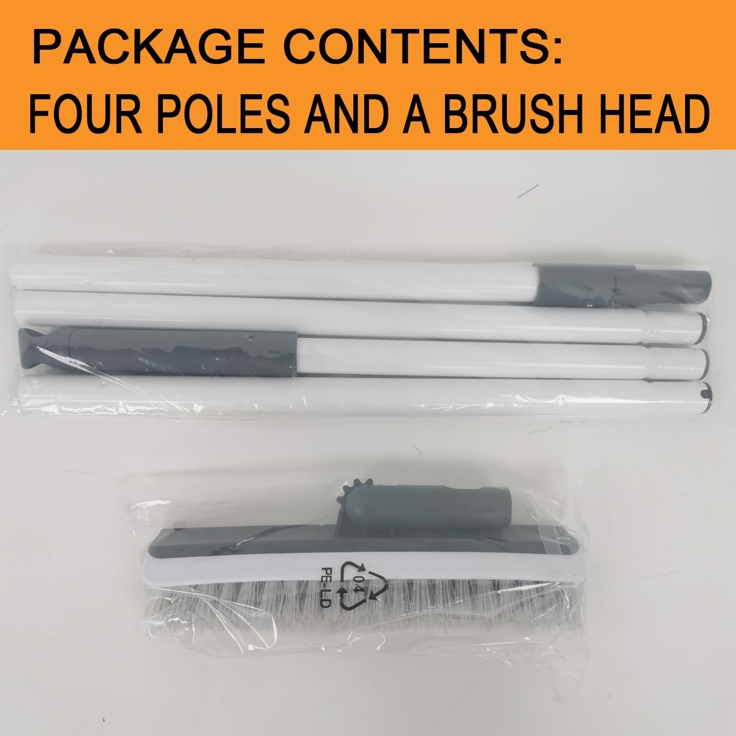 Deck Brush with Long Handle – Floor Scrub Brushes for Cleaning Shower, Stiff …